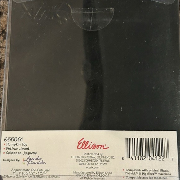 Sizzix 655561 Originals Die Pumpkin Toy NIB - Picture 3 of 4